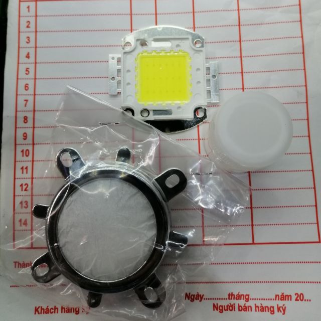 Combo đèn led và gương cầu + keo tản nhiệt