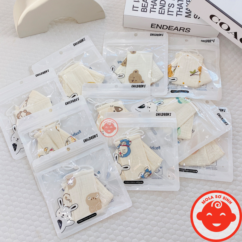 Khẩu trang xô MUSLIN cho bé 4 LOẠI