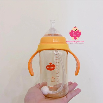 Bình Ống Hút Wesser PPSU Cổ Rộng 260ml