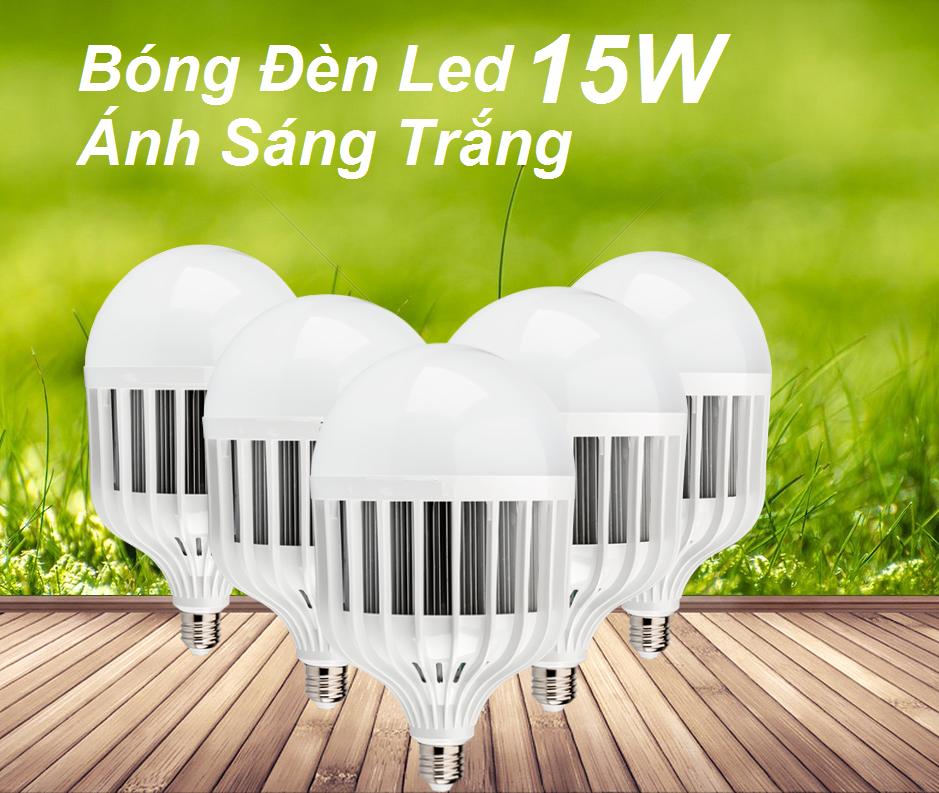 Trọn bộ 5 bóng đèn led 15w ánh sáng trắng