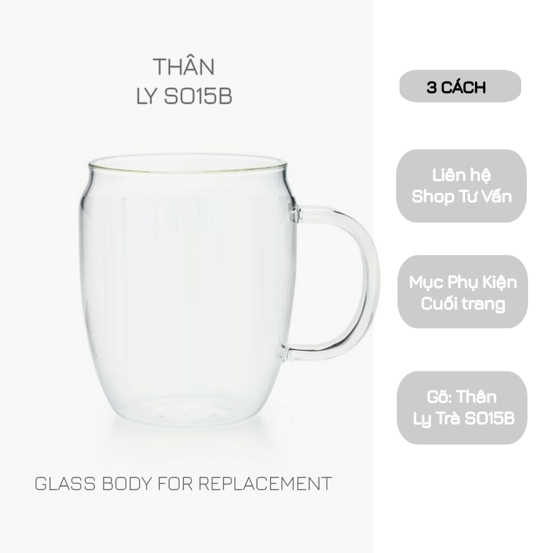 Ly lọc trà thủy tinh Samadoyo S011B 0.36L