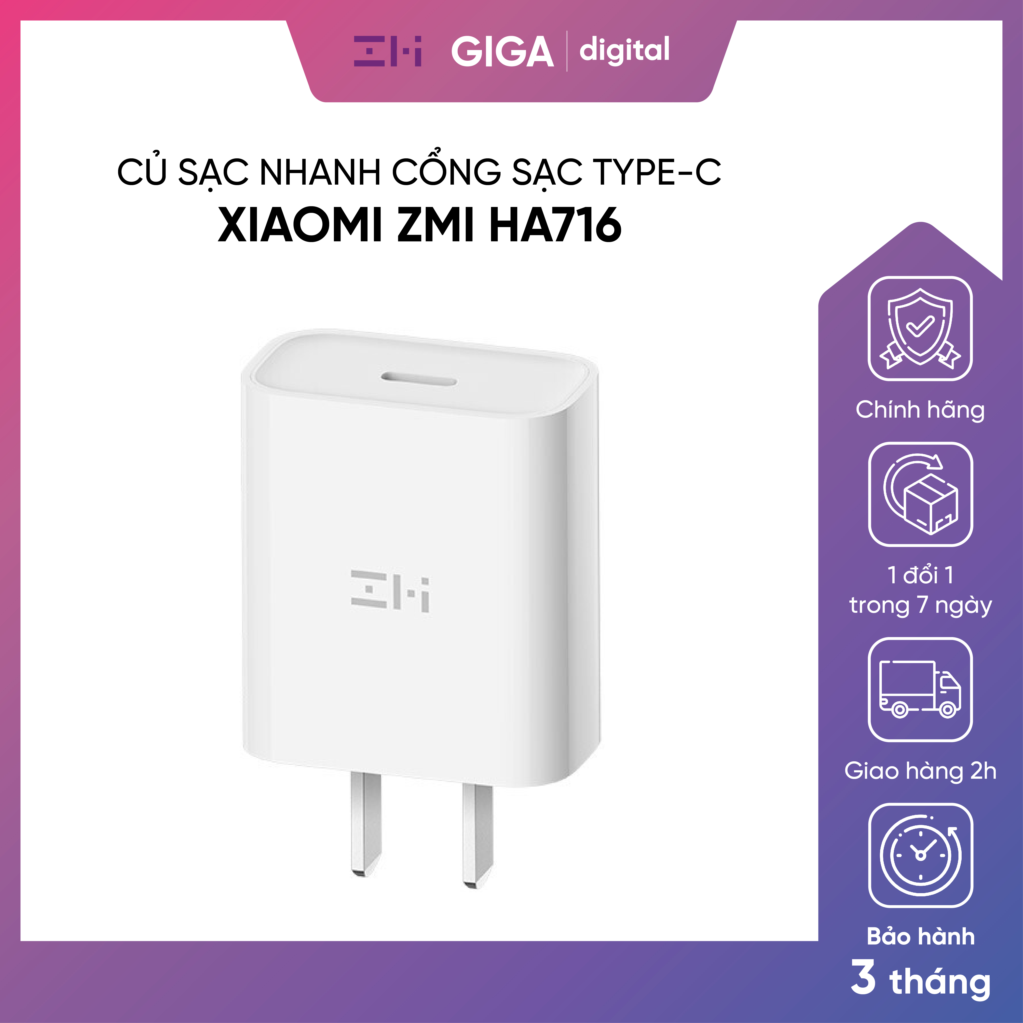 Củ sạc nhanh Xiaomi Zmi HA716 Type C ...