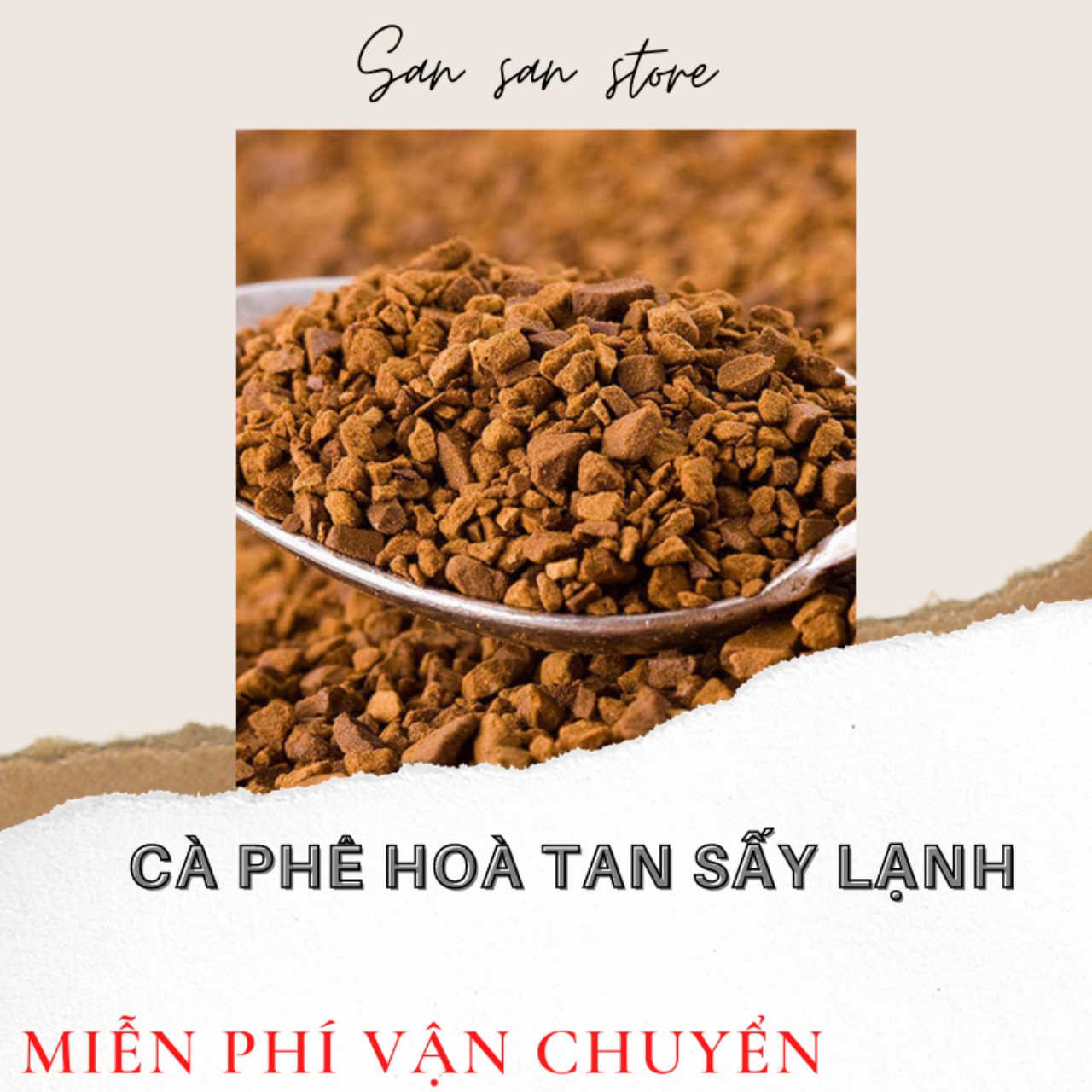 [HCM]Cà phê hoà tan sấy lạnh - túi 1kg (100% Arabica)