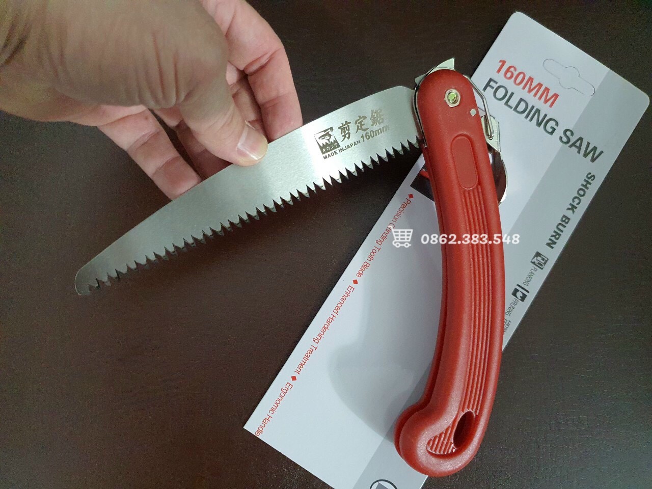 Cưa gấp cắt cành Nhật 160mm cán đỏ