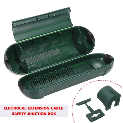 1PC Cord Connector Box Green Extension Cord Cover Protector Outdoor Safety Seal Weatherproof Moisture Proof Connector Box