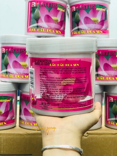 Hấp Ủ Xả Tóc Hoa Sen Lotus 1000ml