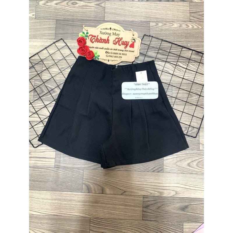 Quần Đùi Cạp Cao Triết 2 Ly, Quần Short Cách Điệu Cạp Lượn