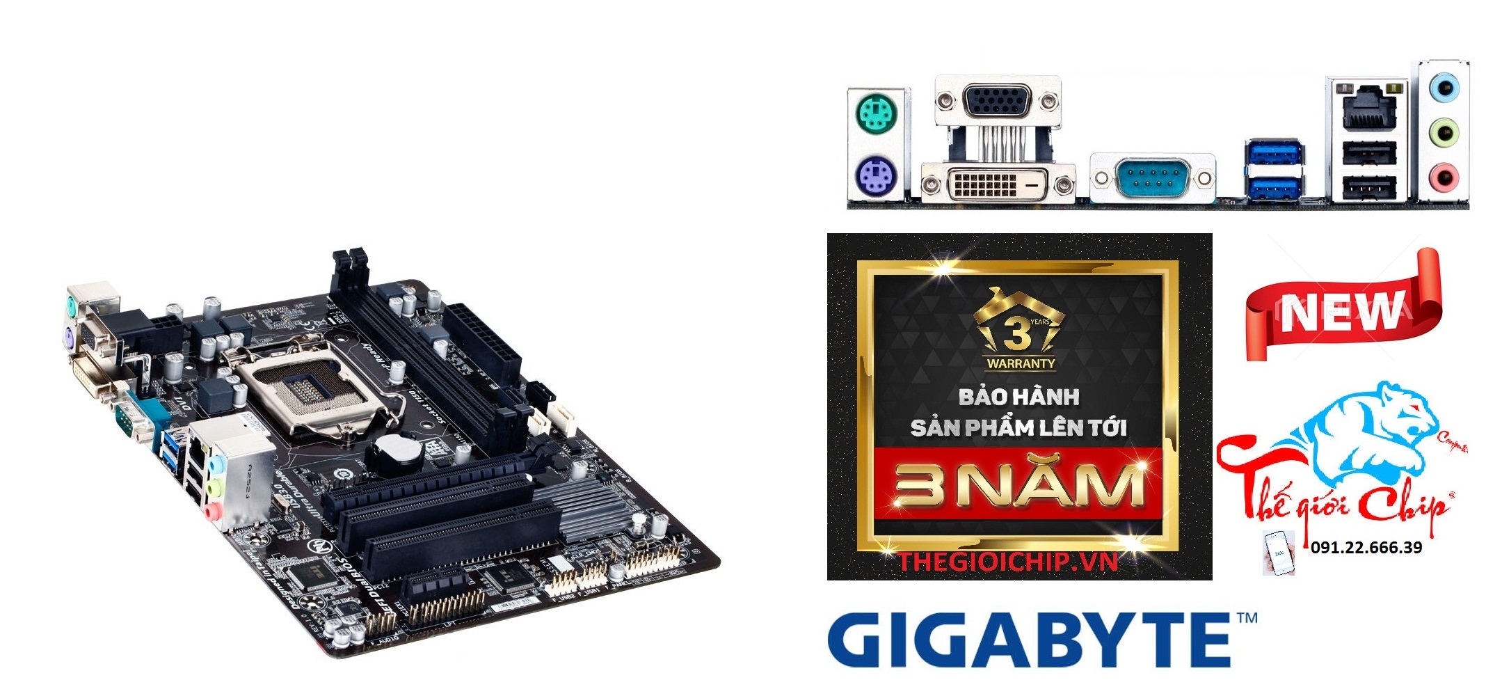 [HCM]Bo Mạch Chủ (Mainboard) Gigabyte H81M-S2PV (CTY Box-3 Năm)