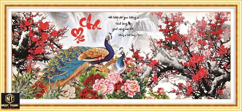 Tranh đính đá Cha Mẹ VS060 KT:100X50cm