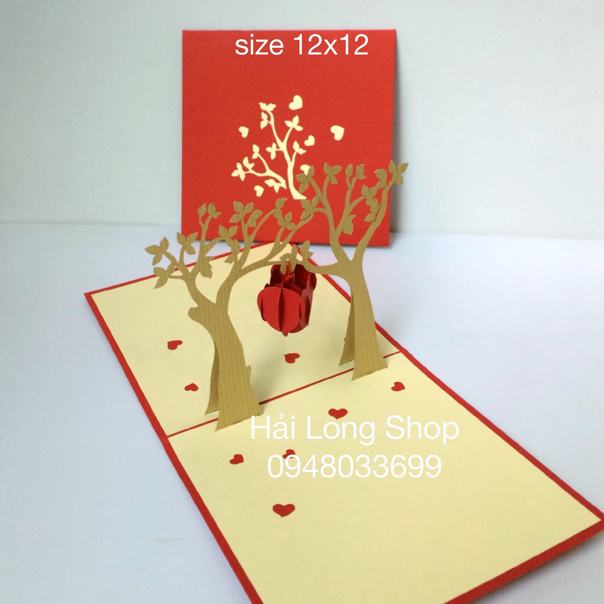 Cây Trái Tim 2 - Love - Thiệp 3D