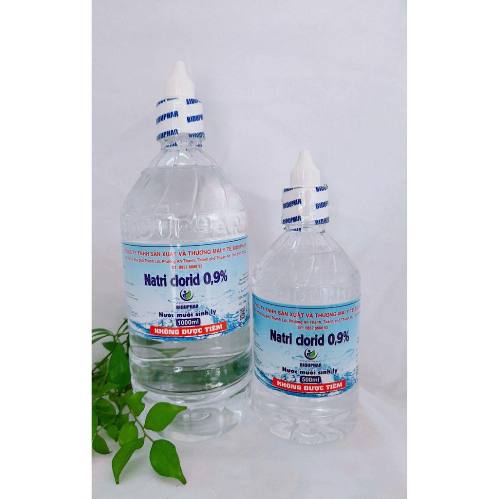 Nước muối sinh lý Natri Clorid 0,9% chai 500ml