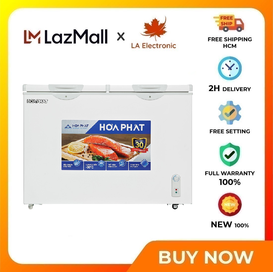 Tủ đông mát hòa phát funiki 271 lít hpf bd6271 - miễn phí vận chuyển hcm - bánh xe bảng điều khiển giỏ đựng đồ khoá cửa tủ xẻng cạo tuyết