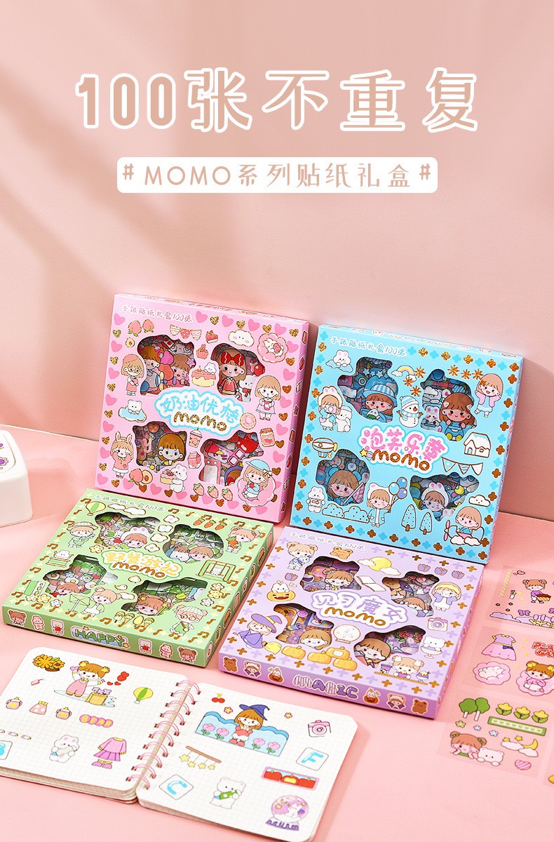 Sticker dán nhãn dùng trang trí bình nước sổ tay