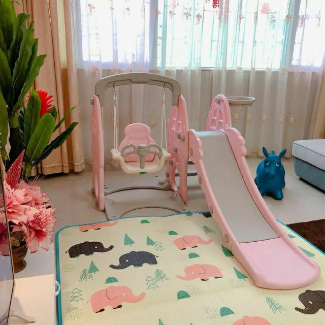 Cầu trượt xích đu cao cấp cho bé