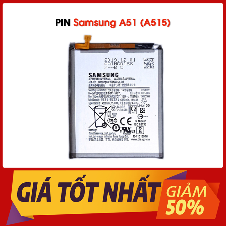 Pin samsung a51 / a515 - pin zin tháo máy thay thế cho điện thoại samsung galaxy a51