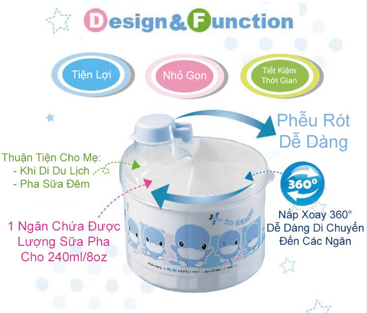 Hộp chia sữa tròn KUKU KU5310