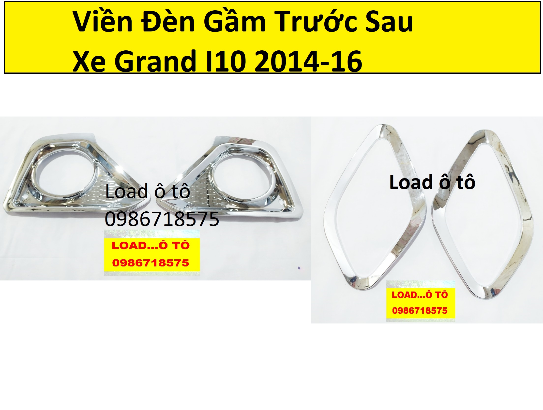 Ốp viền đèn gầm trước, sau grand i10 2014-2016, bộ ốp viền đèn gầm trước dành cho xe huyndai i10 2014-2015, 2016