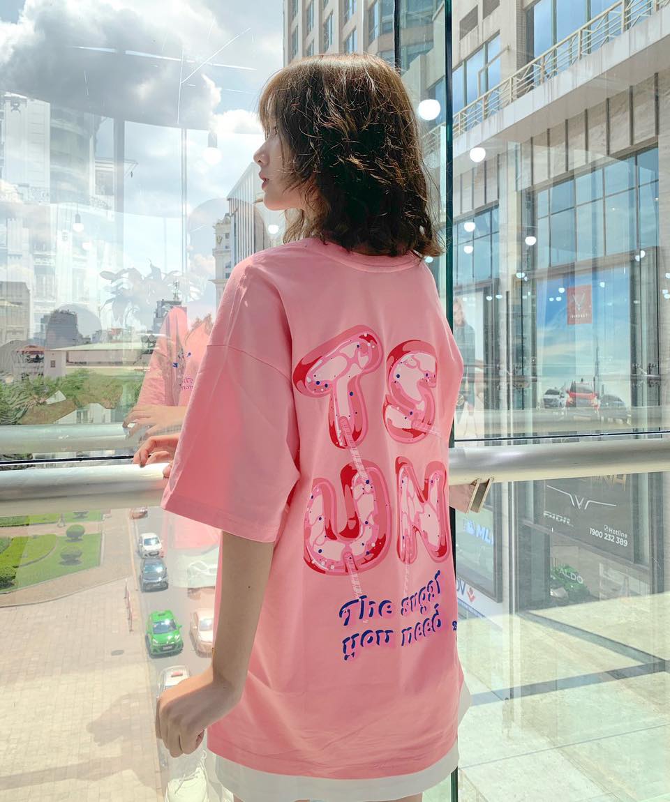 Áo thun TSUN Candy Tee-Pink unisex nam nữ