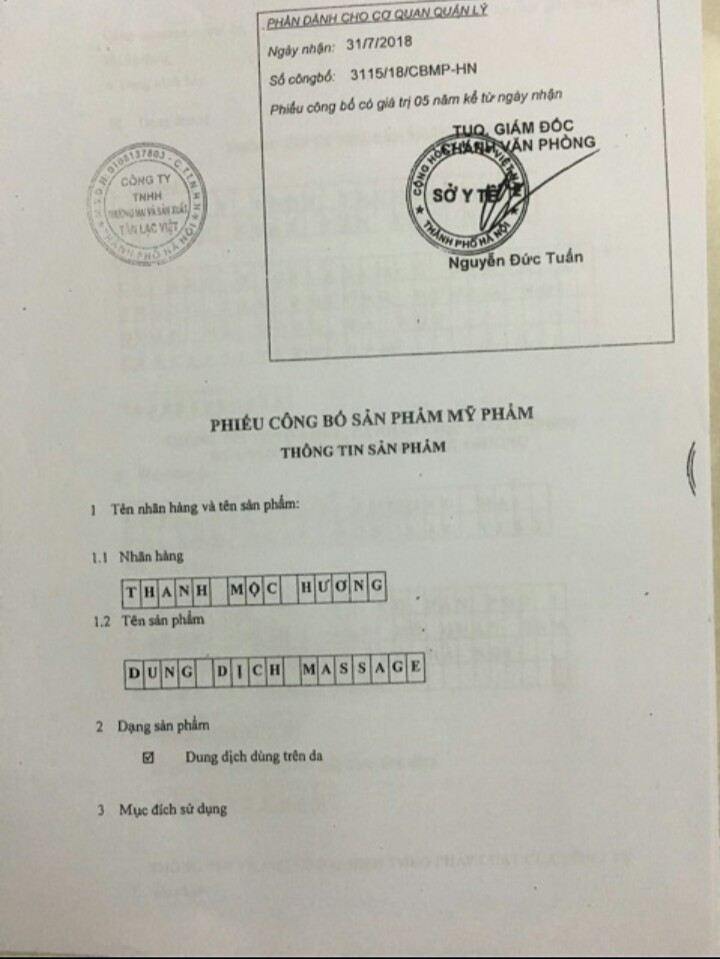 XOA BÓP THANH MỘC HƯƠNG