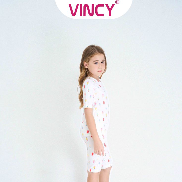 [Mua 3 giảm 20%, mua 2 giảm 15%] Bộ Đồ Thun Lửng Bé Gái Vincy KTL012W32