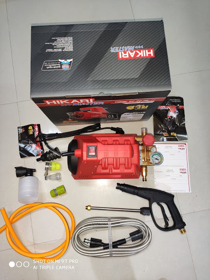 Máy rửa xe Hikari K-H6 Madein Thái Lan, có chiết áp, công xuất 2600W. dây đồng chịu nhiệt độ.