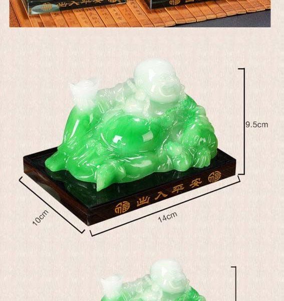 Tượng Phật Di Lặc Xanh Ngọc - Thần May Mắn (Giá Tốt)