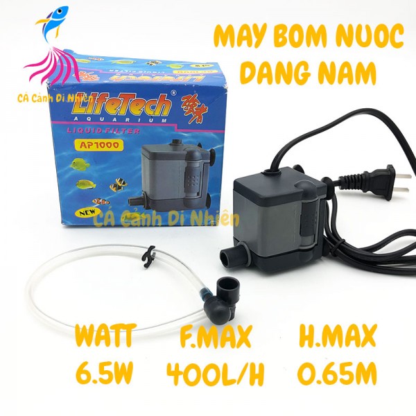 Máy bơm hồ cá mini 6.5w - lifetech ap 1000 - hàng công ty