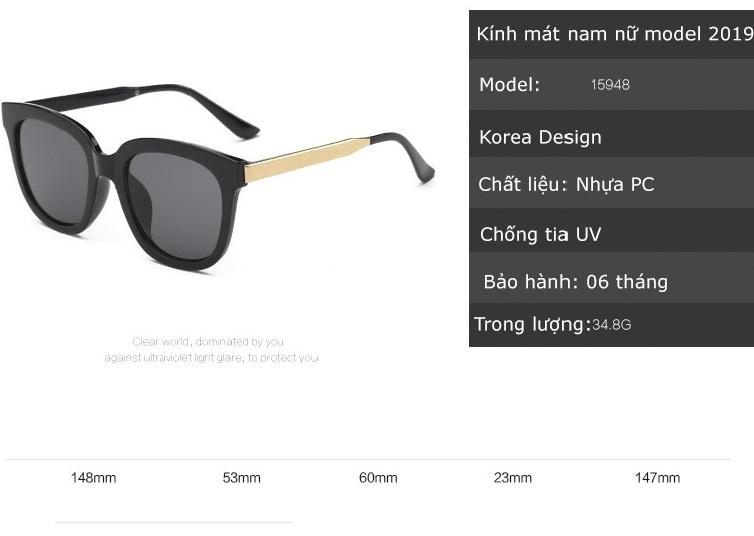 Kính Mát Nữ Thời Trang Korea Design - Model 2019 Siêu Hot