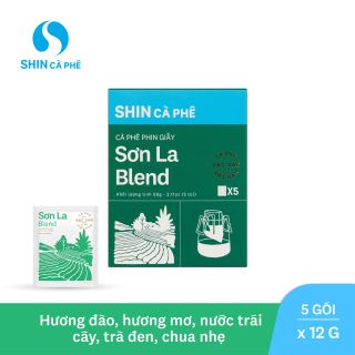 Cà phê đặc sản phin giấy tiện lợi SHIN cà phê - DripBag Sơn La Blend hộp 5 gói thumbnail