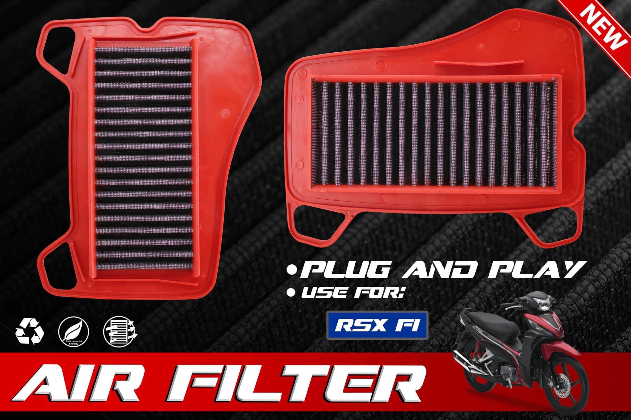 Lọc gió đỏ KN cho Wave RSX Fi