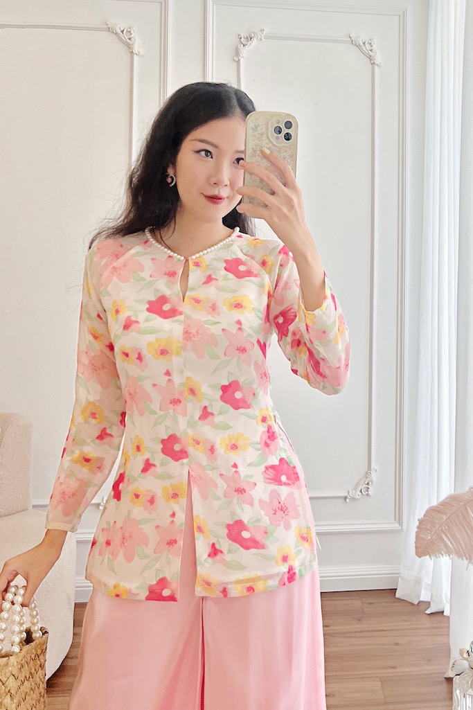 Sumire Store Áo bà ba Cách tân Út Hoa - 07 màu