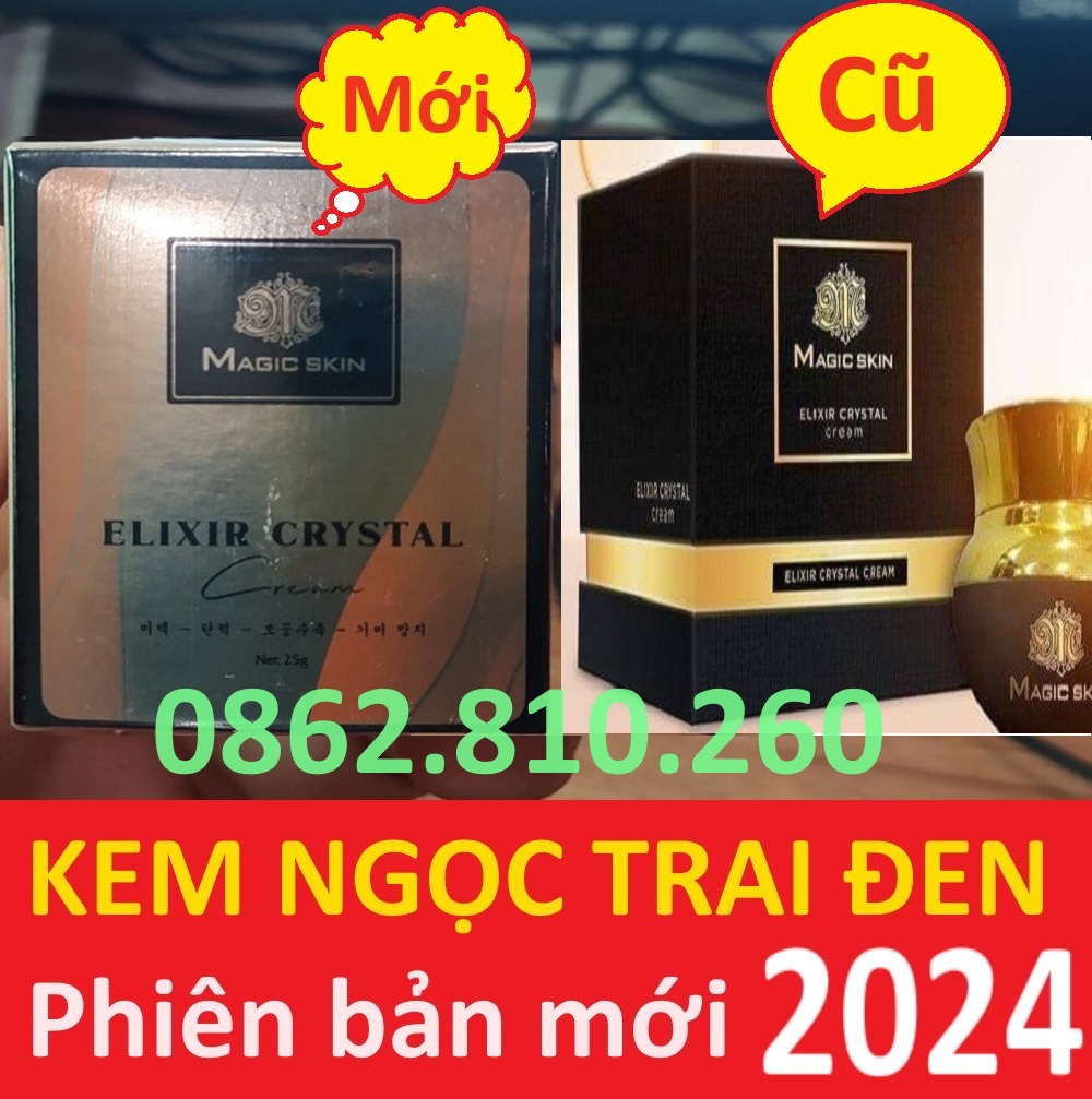 Kem dưỡng ngọc trai đen elixir crystal cream magic skin 👍 giúp da căng bóng, se khít, ngừa nám ✔ có chống nắng