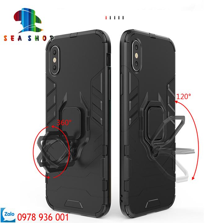 Ốp lưng iPhone Xs Max iRon man kèm iRing chống sốc