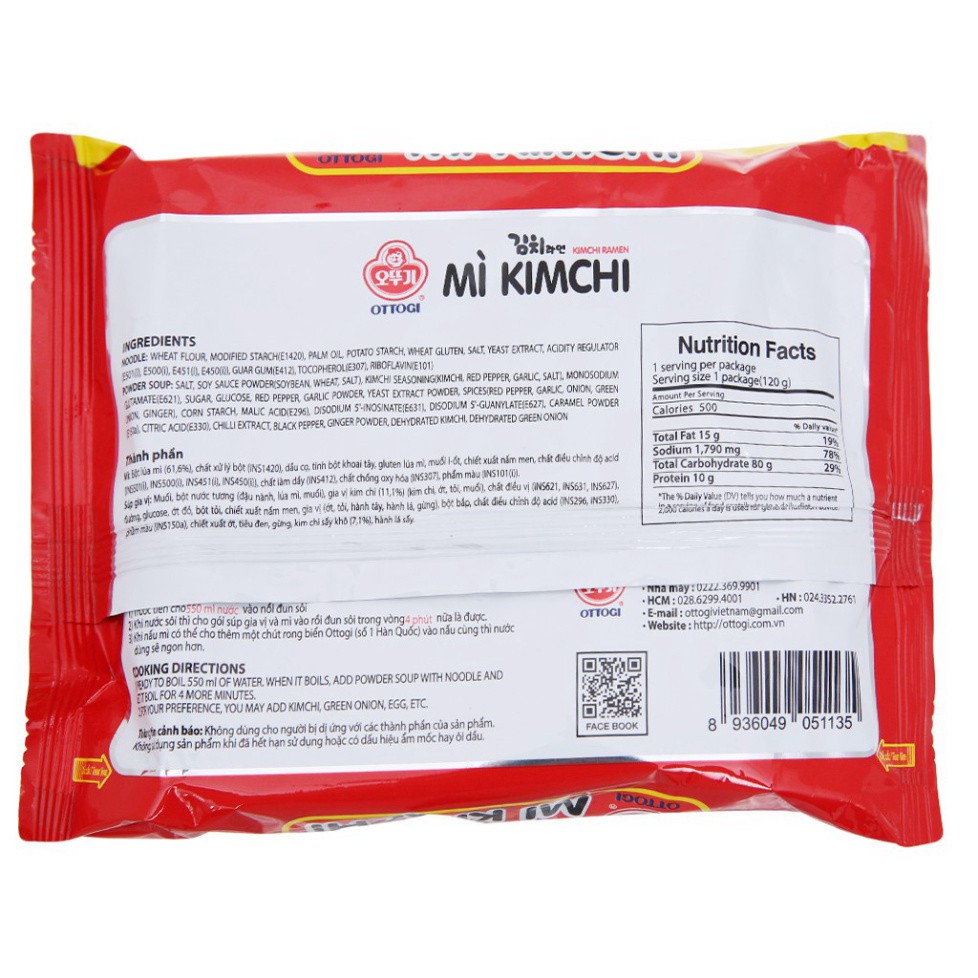 [FREESHIP️] - Mì Kimchi Ottogi 120G