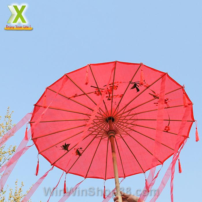 [HCM]Ô dù Trung Hoa cổ trang tua dài