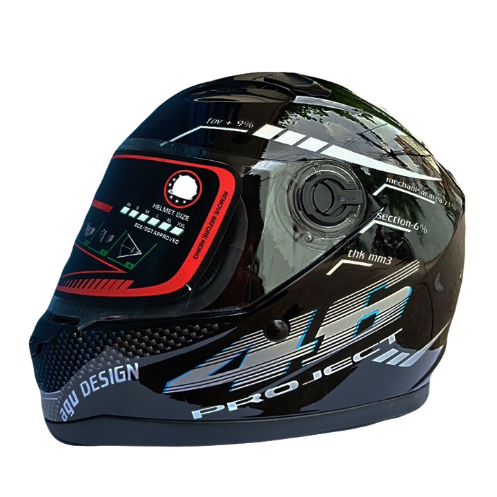 Nón Fullface chính hãng AGU tem 46 trắng