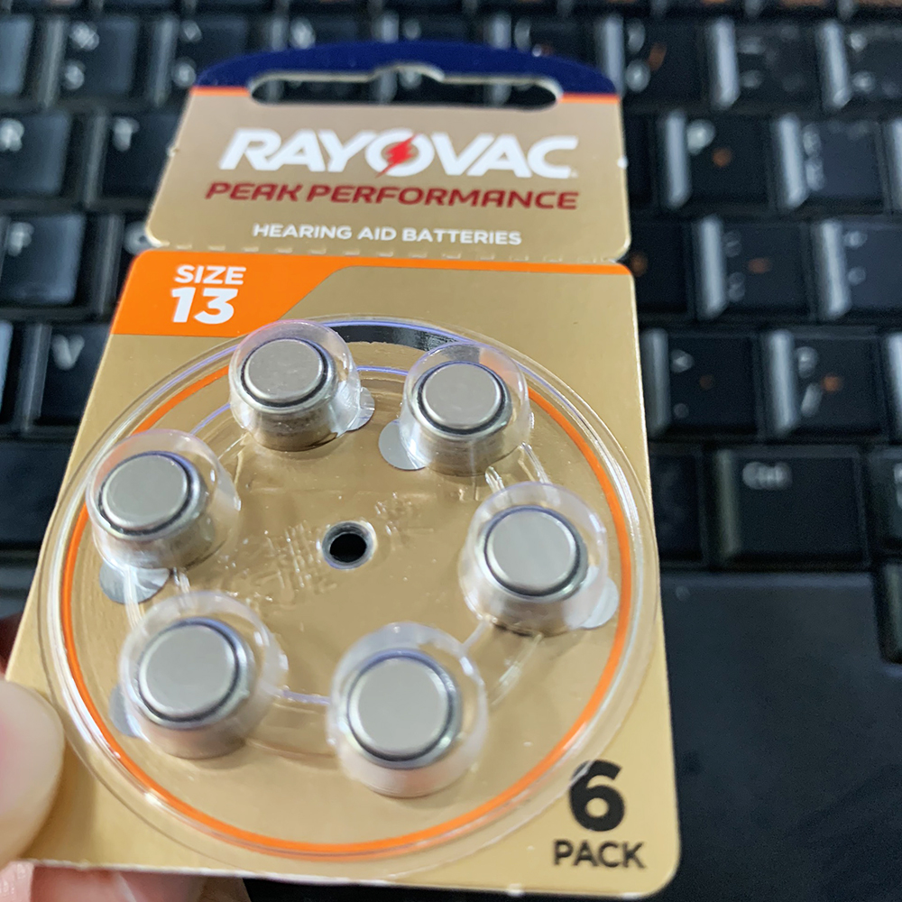 10 vỉ Pin máy trợ thính Rayovac PR48, Pin AG5, pin A13 ( vỉ 6 viên )