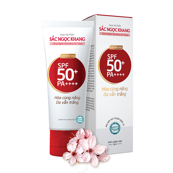 KEM CHỐNG NẮNG SẮC NGỌC KHANG – Chống nắng hiệu quả và kéo dài, bảo vệ tác hại của tia UVA, UVB (50G)