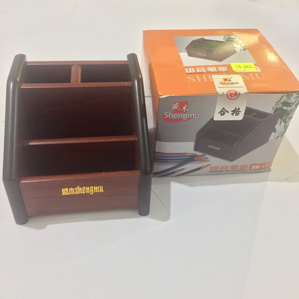 [HCM]Hộp cắm bút gỗ Xukiva 111