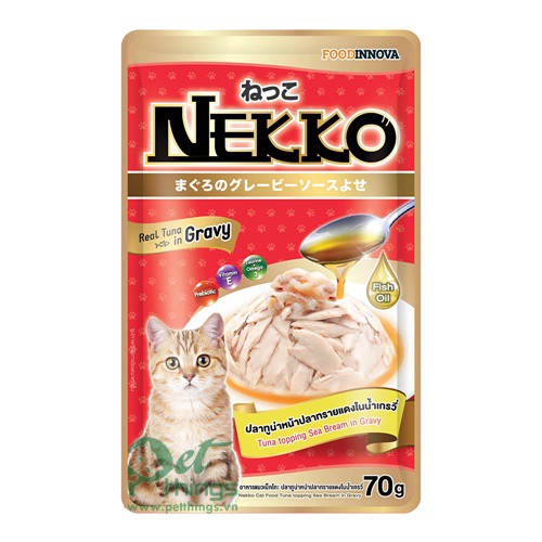 Combo 10 gói pate Nekko cho mèo Kitten/ Gravy