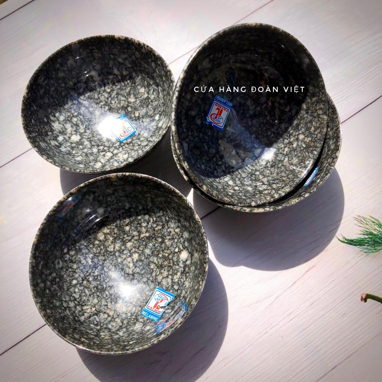 Chén Cơm Nhựa Melamine Vân Đá - Combo 4 Cái. Đồ Gia Dụng nhà bếp pha chế làm bánh nguyên liệu