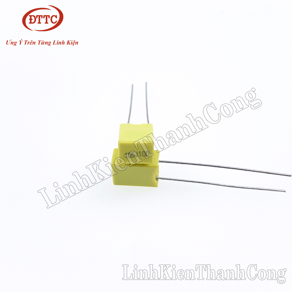 Tụ 1uF 105J 100V Màu Vàng 5mm