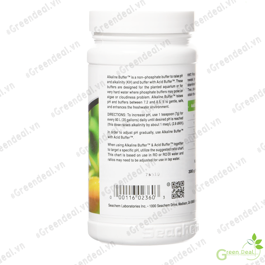 [Tem Sicavi] SEACHEM - Alkaline Buffer (Hộp 300 gram) | Chất làm tăng pH nước hồ cá thủy sinh