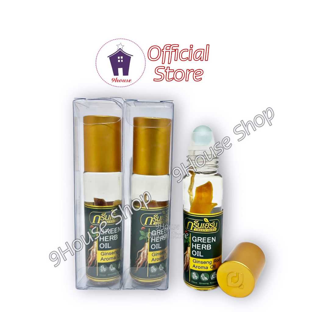 Lốc 12 Dầu Nhân Sâm Ginseng Green Herb Oil Thái Lan - 8ml x12 chai