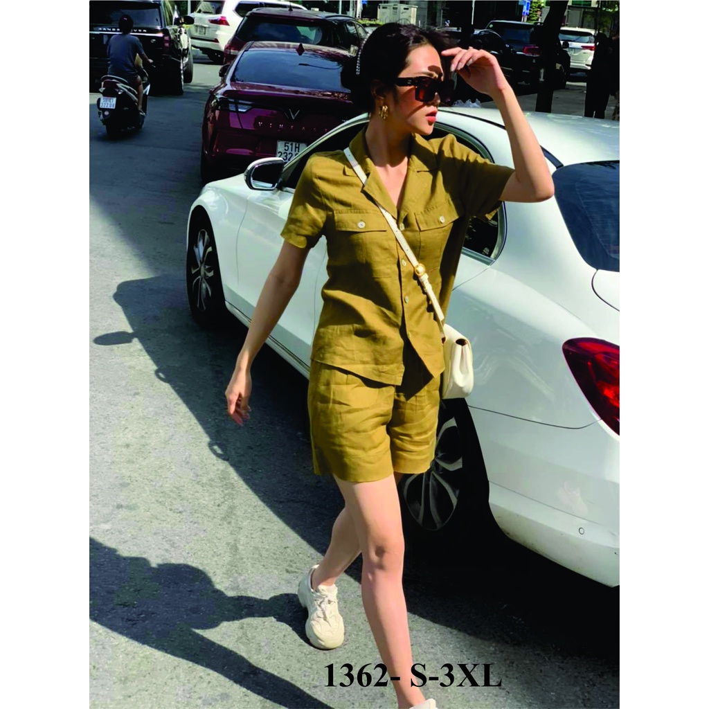 Rập giấy mã 1362 - set quần short áo danton (BẢN VẼ)