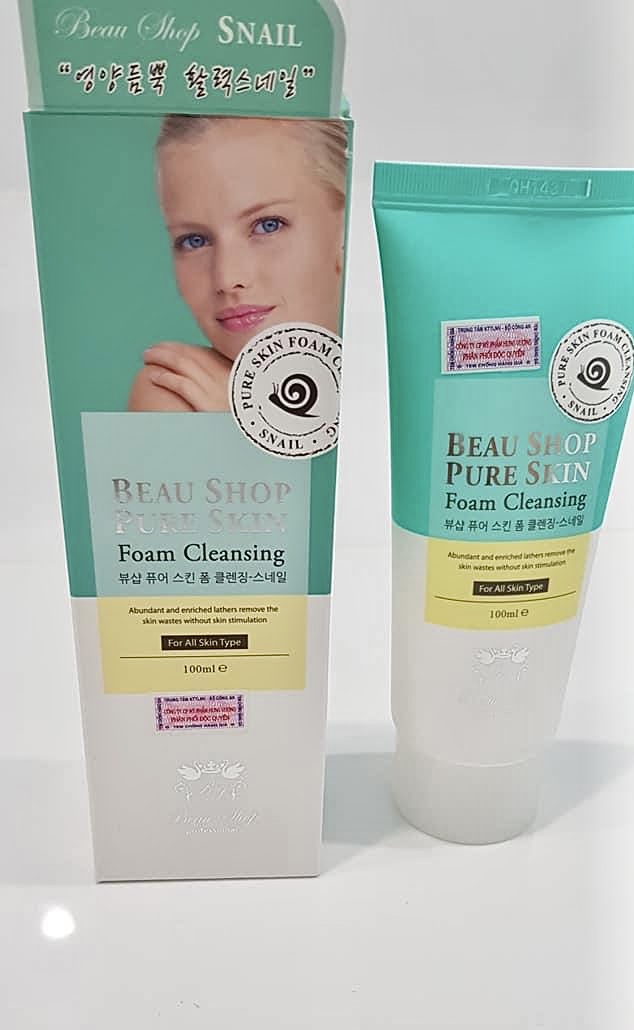 SỮA RỬA MẶT BEAU SHOP TẠO BỌT SẠCH DA HÀN QUỐC PURE SKIN FOAM CLEASING 100ML