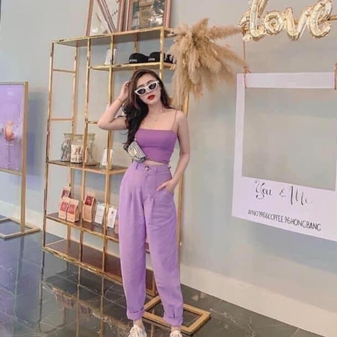 Áo thun hai dây nhiêu màu form dưới 50 kg áo thun croptop áo thun ôm