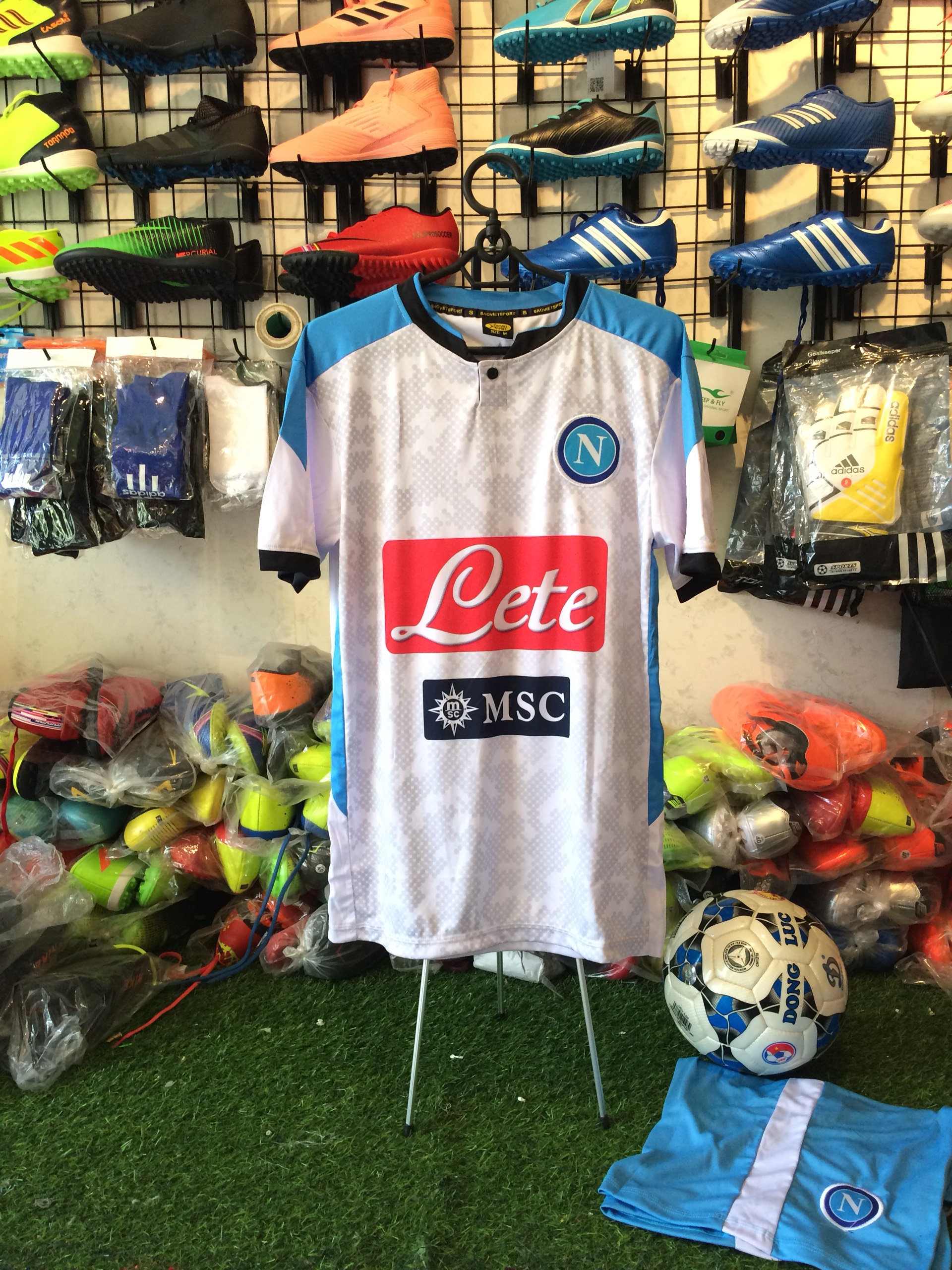 Áo Bóng Đá CLB Napoli Trắng 2020 , Mẫu Chuẩn
