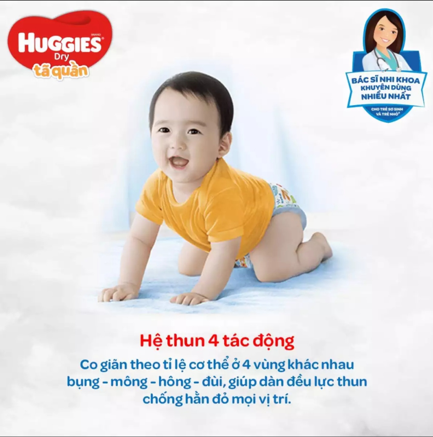 [Tặng Thêm 10 Miếng] [Mẫu Mới] Tã Quần Huggies Dry Super Jumbo Size M 74 Miếng