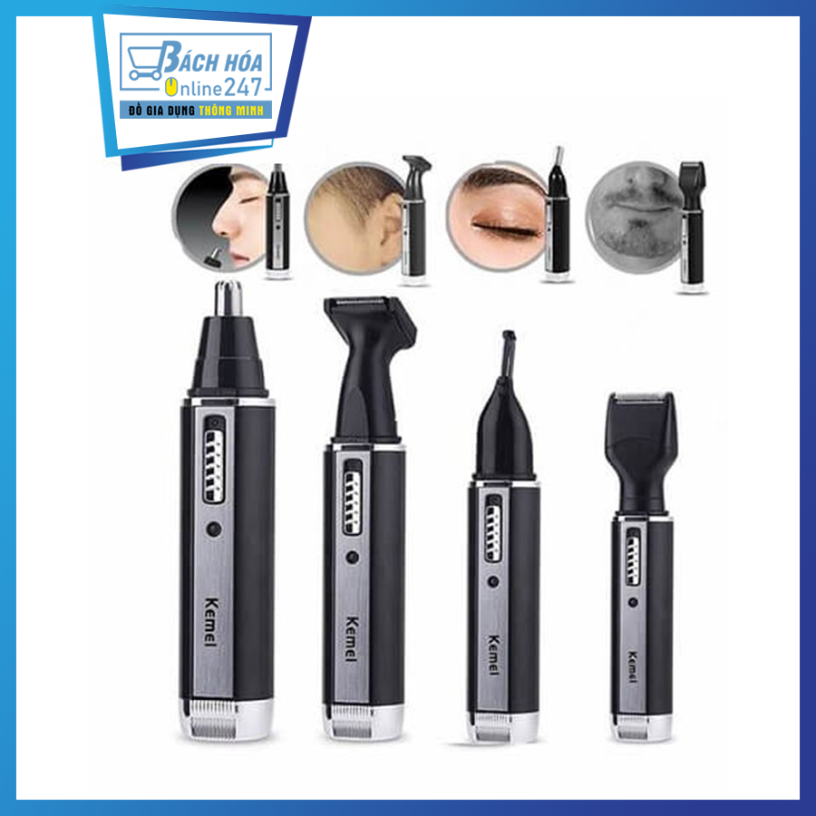 Máy Cạo Râu Đa Năng Kemei 6630 4in1 Tông đơ cắt tóc gia đình người lớn và trẻ nhỏ đa năng 4 in 1 Cắt tóc, cạo râu, tỉa lông mũi và tỉa lông mày chuyên nghiệp Kimei KM 6630 - 6511